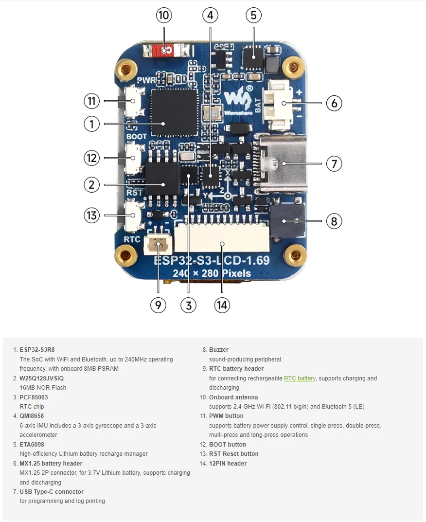 Waveshare ESP32-S3-LCD-1.69