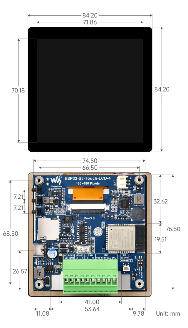 Waveshare ESP32-S3-Touch-LCD-4