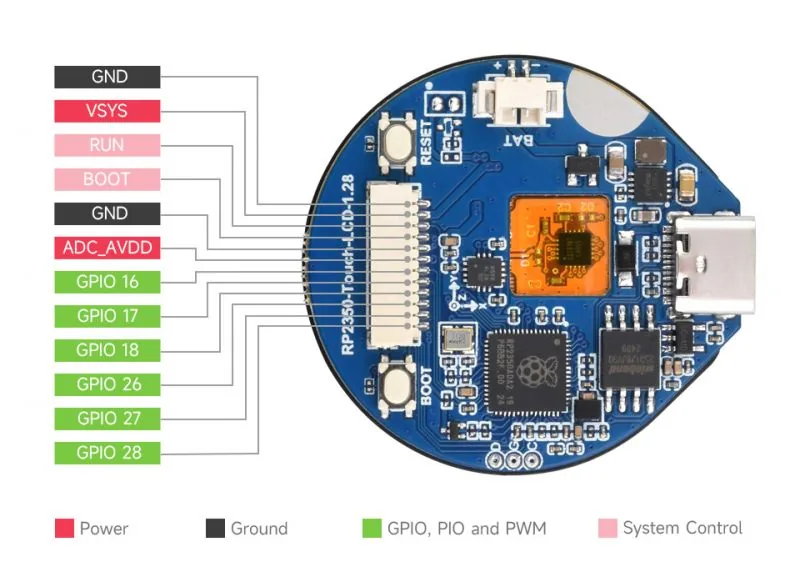 Waveshare RP2350-Touch-LCD-1.28