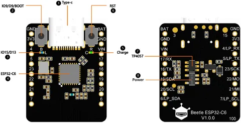 DFRobot Beetle ESP32 C6 Mini Dev Board: BLE & Matter Support